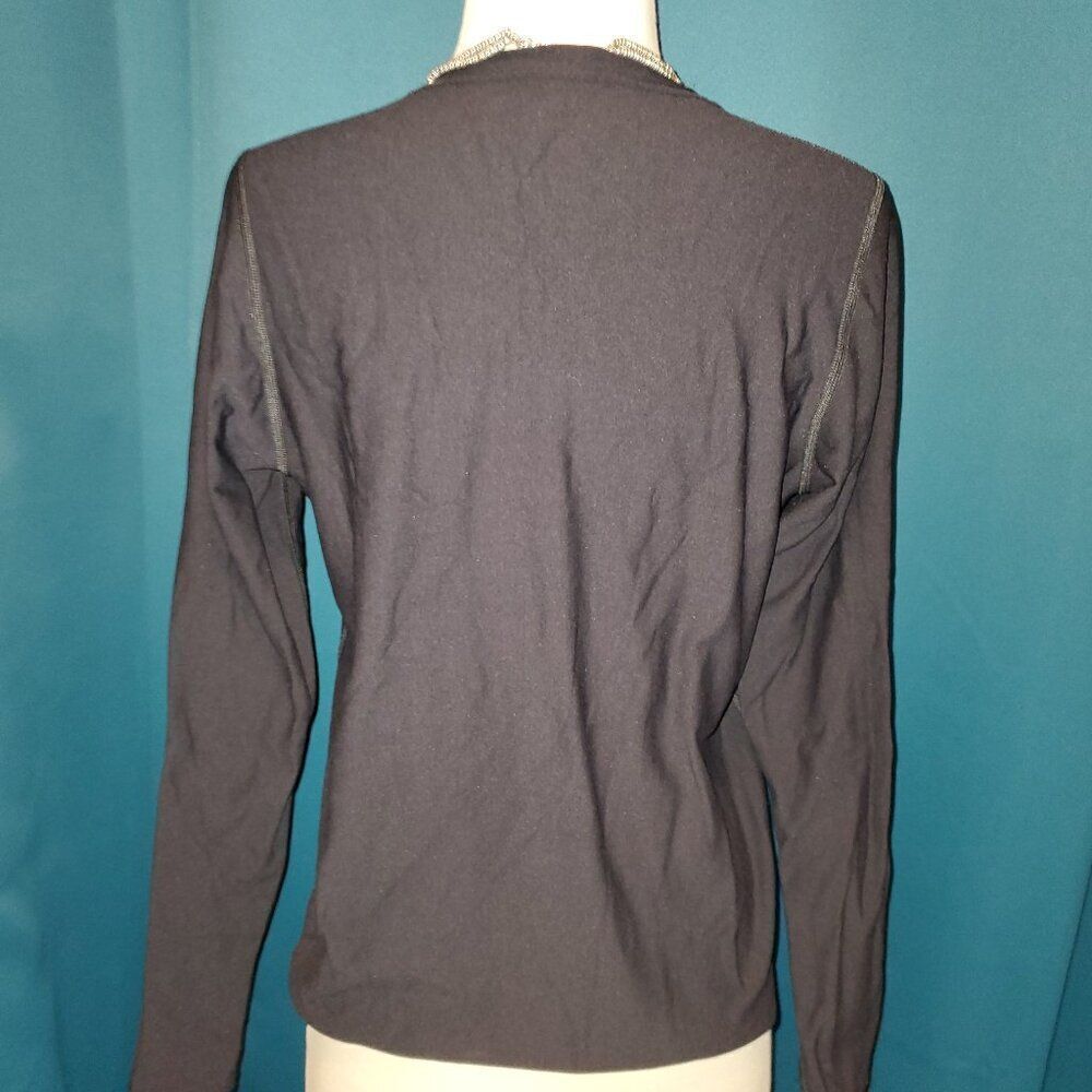 GH Unders Long Sleeve Thermal top - Black size small MADE in USA